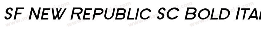 SF New Republic SC Bold Italic字体转换